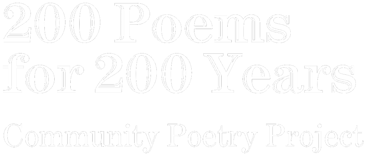 White logo for project: 200 Poems for 200 Years